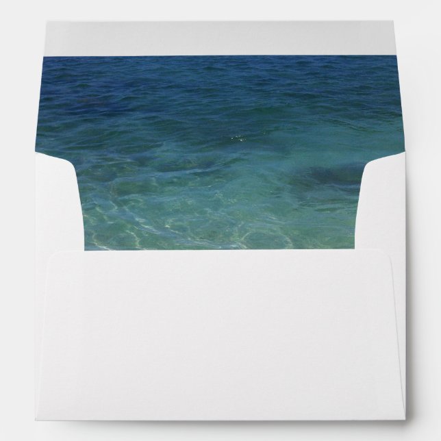 Blue Ocean Beach inside Envelope (Back (Bottom))