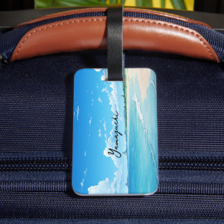 Blue Ocean Beach Luggage Tag