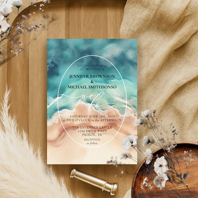 Watercolor Ocean Wedding