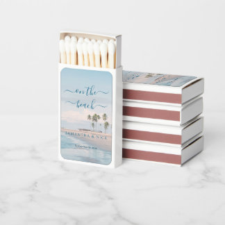 Blue Ocean Beach Wedding Matchboxes