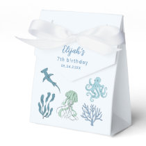 Blue Ocean Birthday Party Favor Boxes