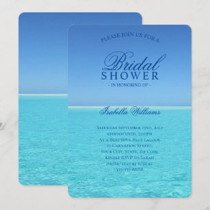 Blue Ocean Bridal Shower Invitation