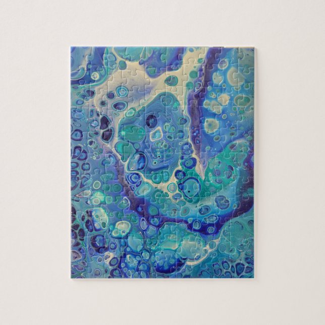 Blue ocean bubbles jigsaw puzzle (Vertical)