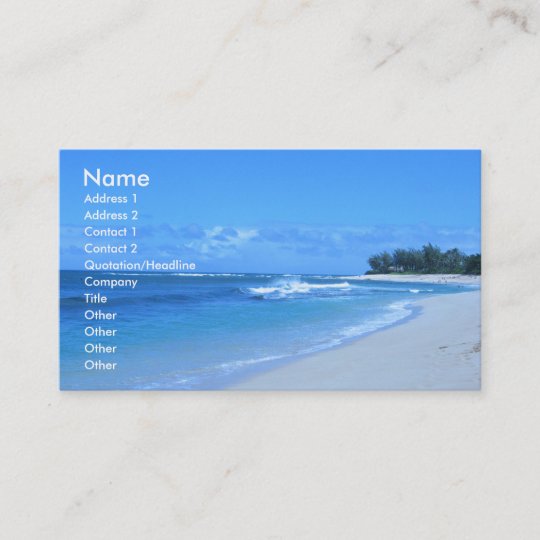 business card template ocean free download