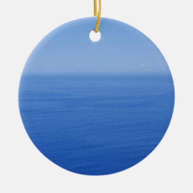 Blue Ocean Ceramic Ornament (Front)