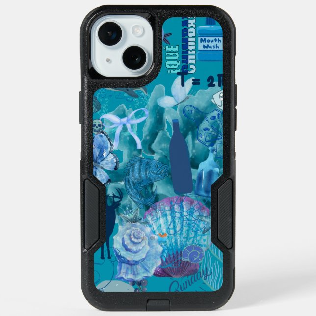 Blue Ocean Collage Phone Case (Back)