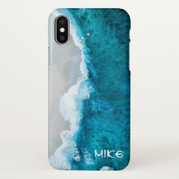 blue ocean custom name iPhone x case