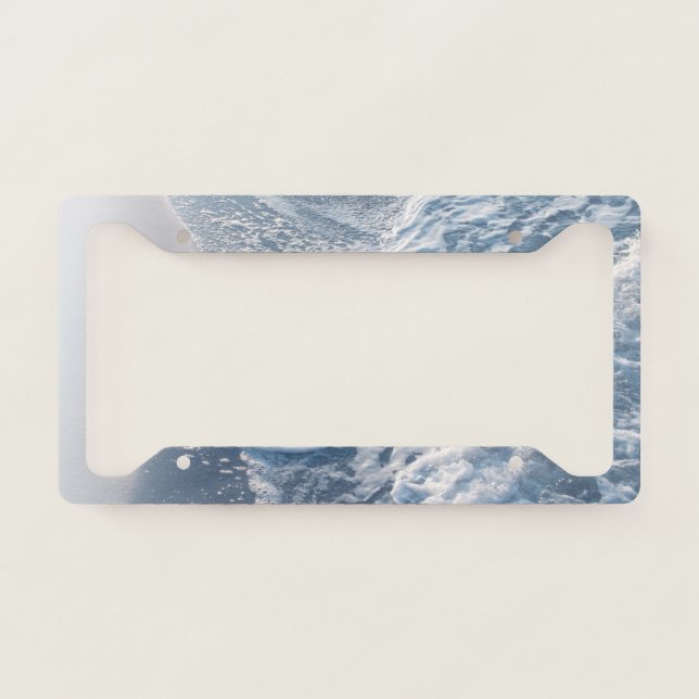 Blue Ocean Dream Waves #1 #water #decor #art  License Plate Frame (Front)
