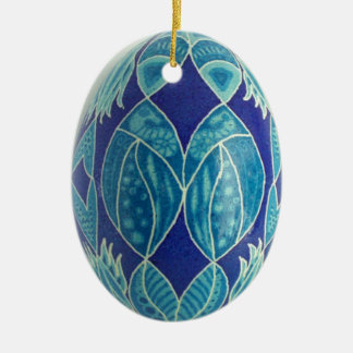 Blue Ocean Egg Ceramic Ornament