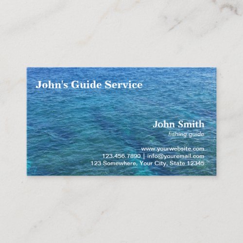 Blue Ocean Fishing Guide Tour Service Business Card