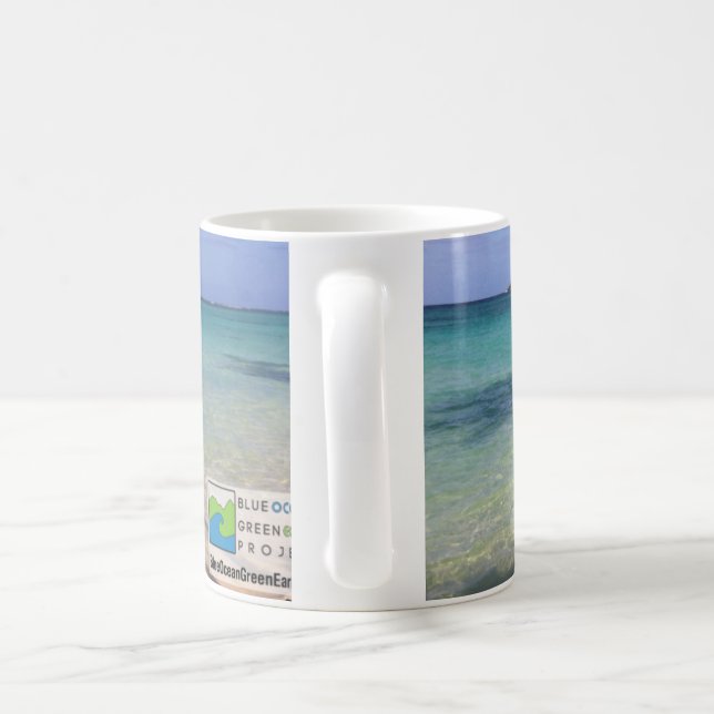 Blue Ocean Green Earth Lanikai Mug (Handle)