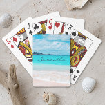 Blue Ocean Hawaii Tropical Sandy Beach Photo Name Playing Cards