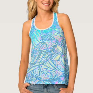 Blue Ocean - Hawaiian - Samoan - Polynesian Tribal Tank Top