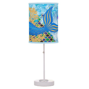 Blue Ocean Mermaid Table Lamp