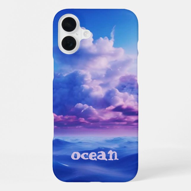 Blue Ocean Monogrammed Case- Mate iPhone Case (Back)