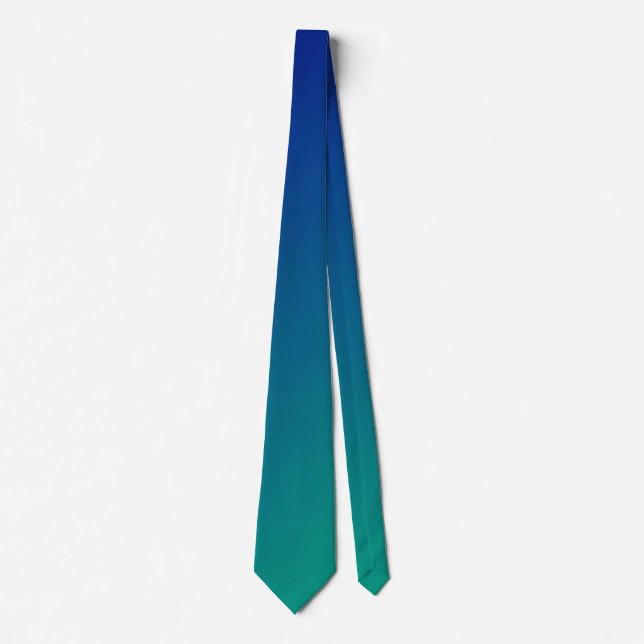 Blue ocean, ocean spray, water blue pattern neck tie (Front)
