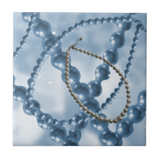 Blue Ocean Pearl Strands Ceramic Tile
