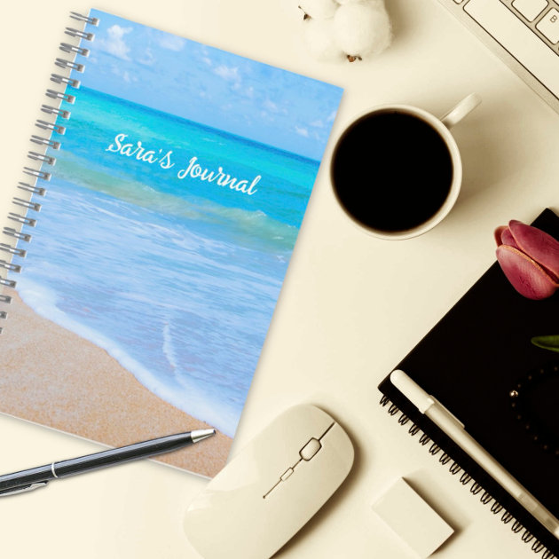 Notebook　Ocean　Blue　Journal　Personal　Zazzle