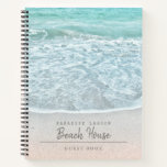 Blue Ocean Photo Beach Vacation Rental Guest Book at Zazzle