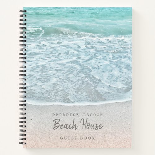 Blue Ocean Photo Beach Vacation Rental Guest Book