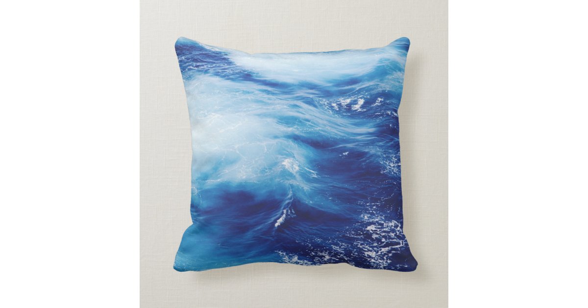 Blue Ocean Photography Throw Pillow