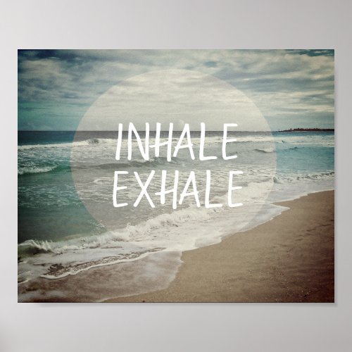 blue ocean quote poster inhale exhale