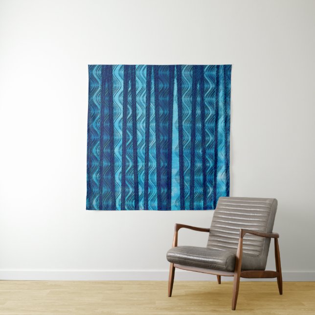 Blue Ocean Retro Wave Beach Backdrop (In Situ)