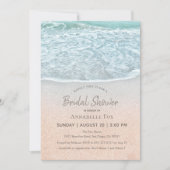 Blue Ocean & Sandy Beach Bridal Shower Invitation (Front)