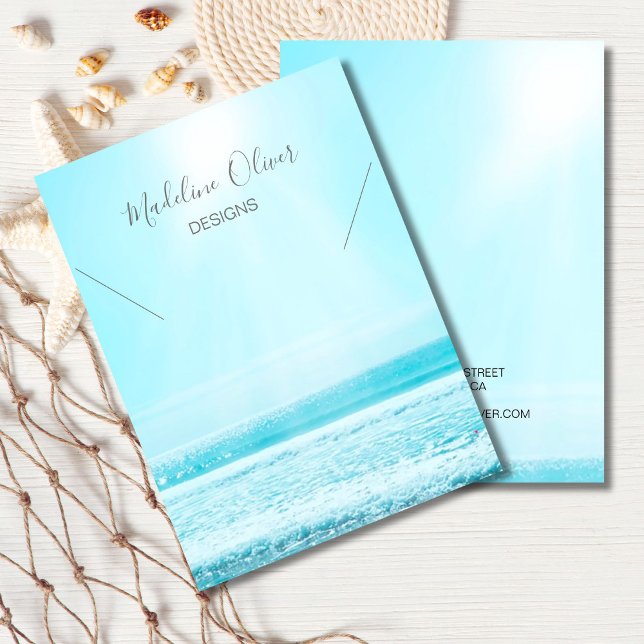 Blue Ocean Scene Necklace Display Business Card (Creator Uploaded)