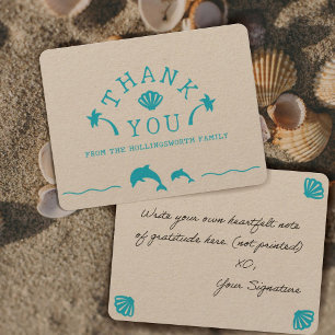 Blue Ocean Scene Personalized  Thank You Card