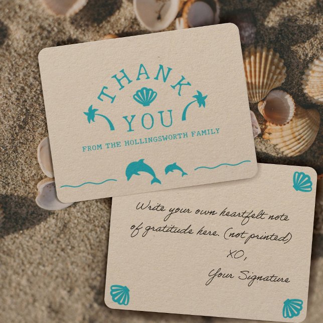 Blue Ocean Scene Personalized  Thank You Card (Creator Uploaded)