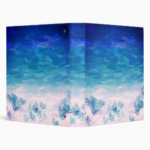 Blue Ocean Sea Beach 3 Ring Binder