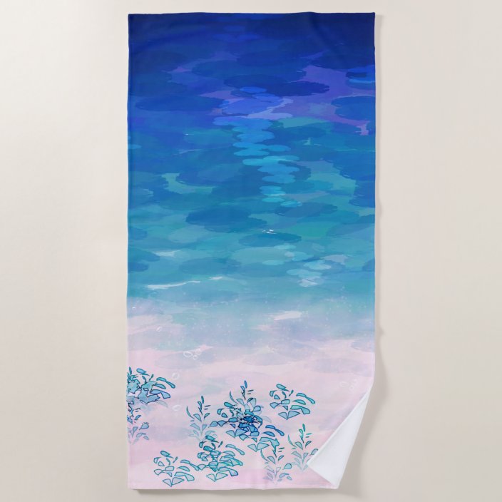 Blue Ocean Sea Beach Beach Towel