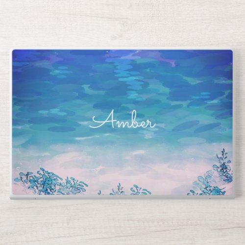 Blue Ocean Sea Beach Personalized HP Laptop Skin