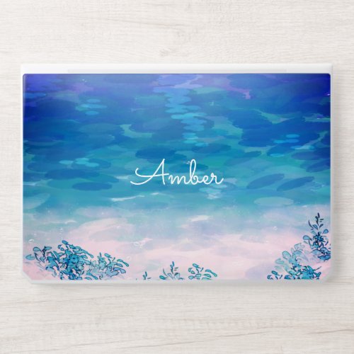 Blue Ocean Sea Beach Personalized HP Laptop Skin