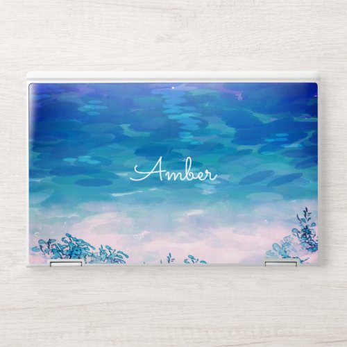 Blue Ocean Sea Beach Personalized HP Laptop Skin