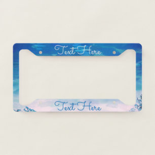 Blue Ocean Sea Beach Personalized License Plate Frame