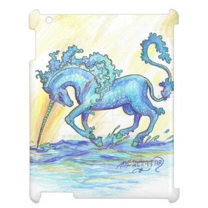 Blue Ocean Sea Unicorn Fish Horse Hippocampus Cover For The iPad 2 3 4