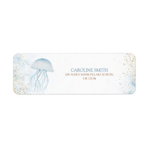 Blue Ocean Sea You Soon Summer Address Label