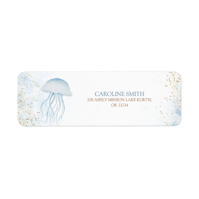Blue Ocean Sea You Soon Summer Address Label (Front)