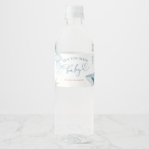 Blue Ocean Sea You Soon Summer Bottle Label