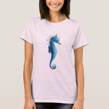 Blue ocean Seahorse t-shirt