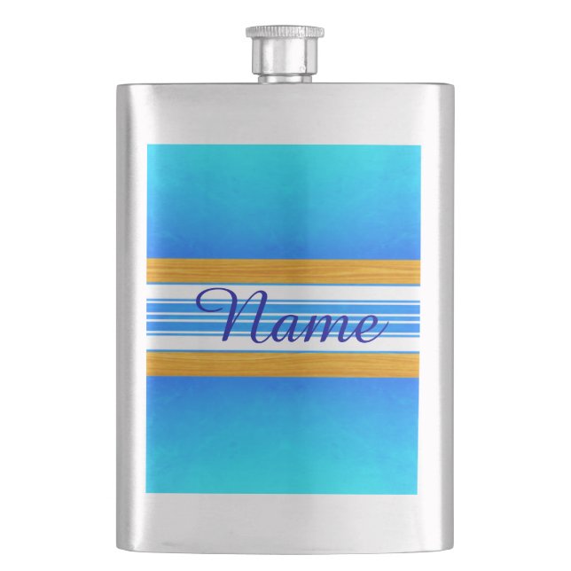 Blue Ocean Surfboard Flask (Front)