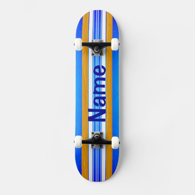Blue Ocean Surfboard Skateboard Deck (Front)