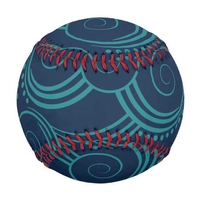 Blue Ocean Swirls Baseball (Front)