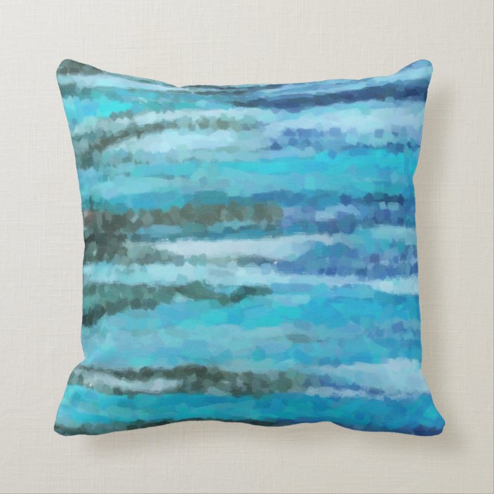 Blue Ocean Throw Pillow