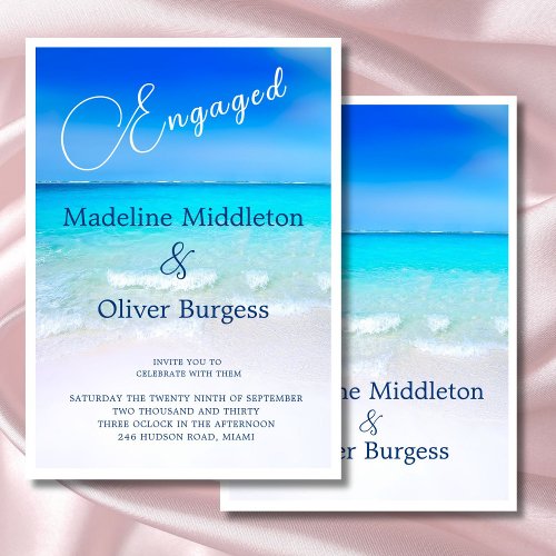 Blue Ocean Tropical Destination Engagement  Invitation