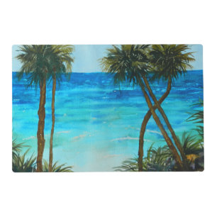 Blue Ocean Tropical Laminated Placemat