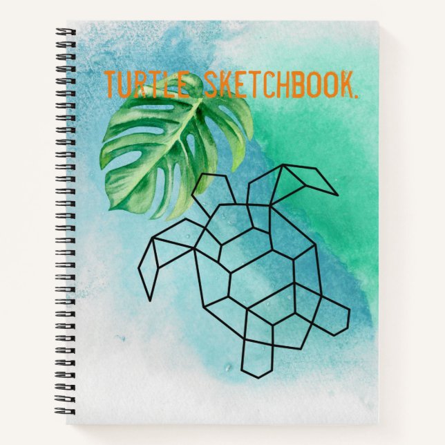 Blue ocean Turtle sketch Notebook (Front)