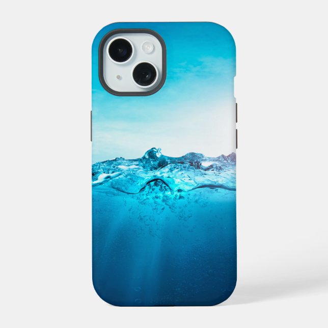 blue ocean underwater iphone case (Back)